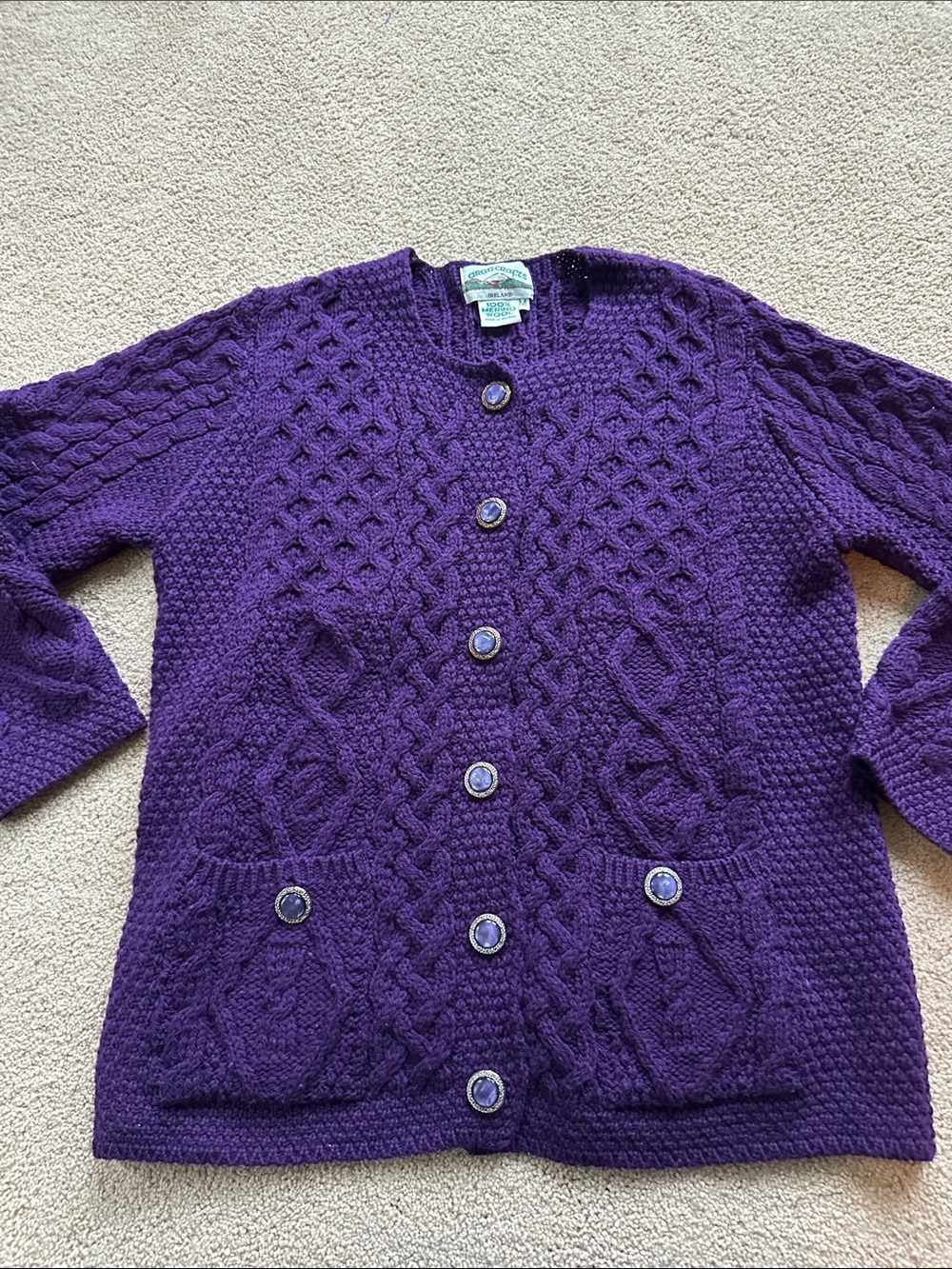 Aran Crafts merino wool cardigan